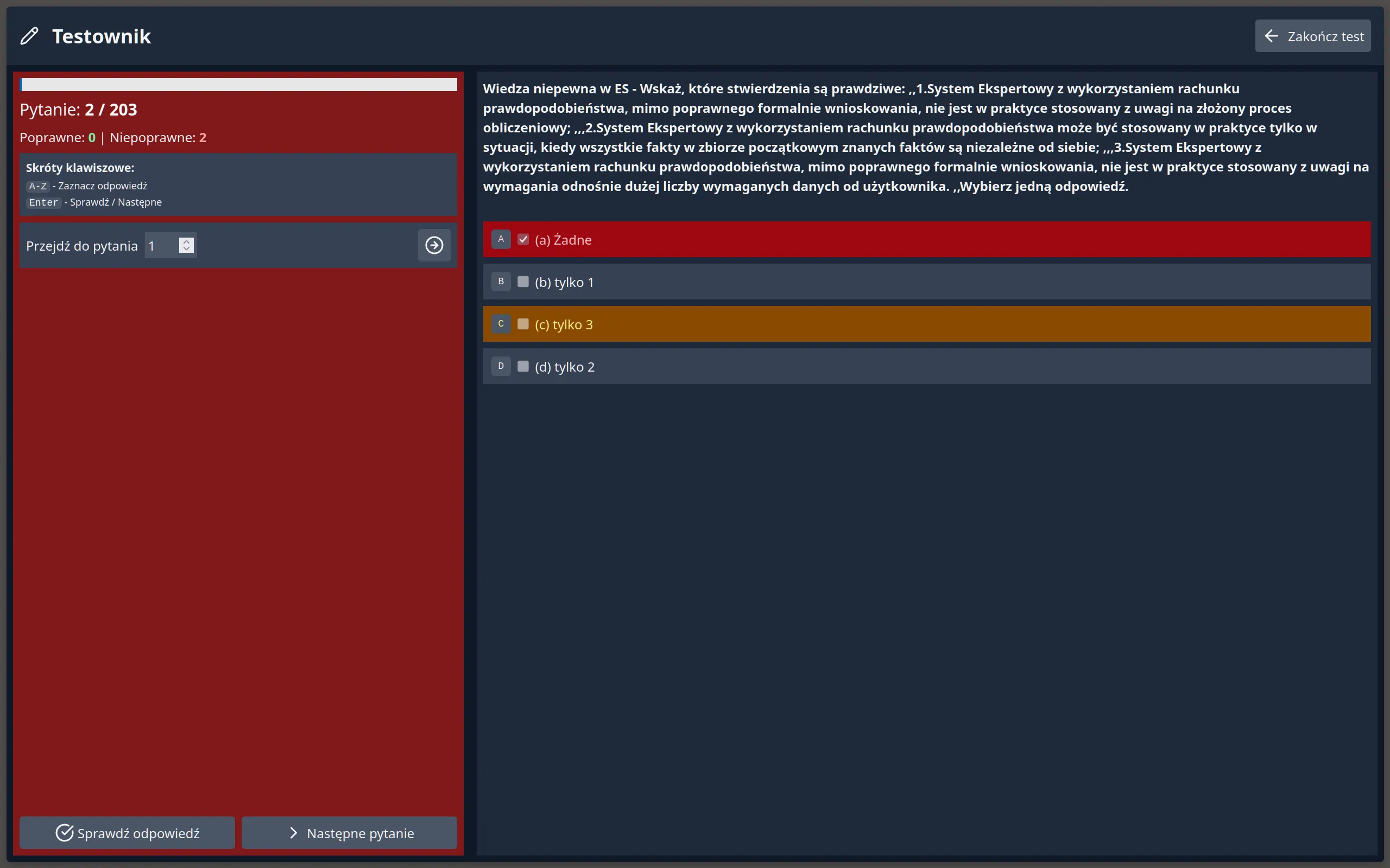 Testownik screenshot